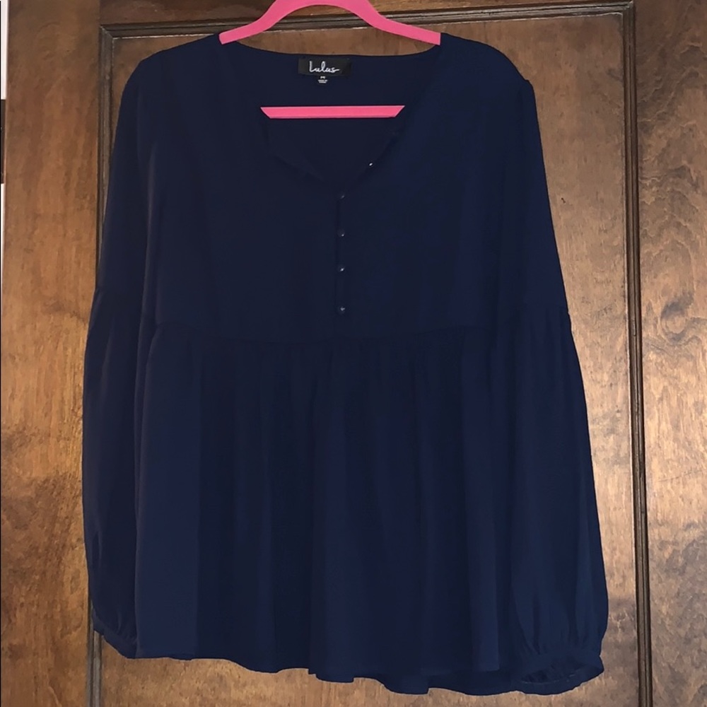 -long billow sleeve top